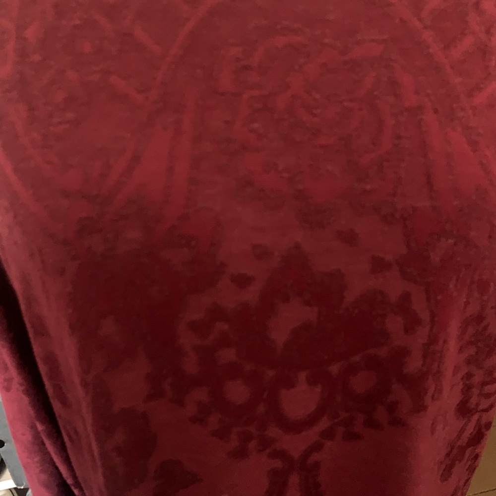 Simply Vera Wang Burgundy Long Sleeve Shirt - Picture 3 of 5